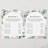 エメラルド緑の白い花二折パンフレット (裏面)