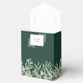 エメラルド緑の葉モノグラム結婚ズ フェイバーボックス (オープン)