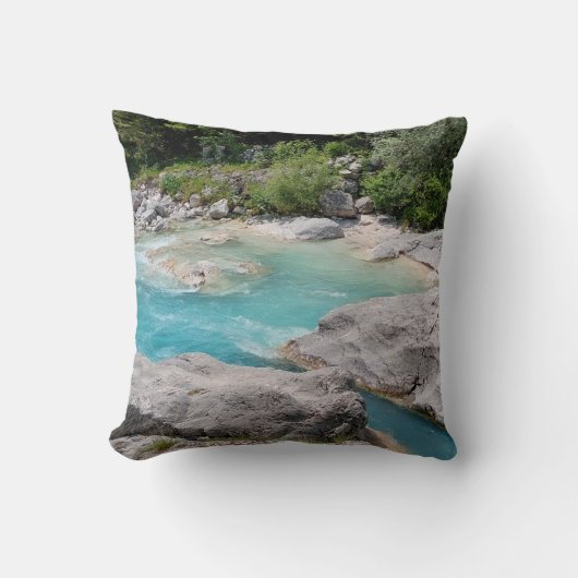 エメラルド美しいソカリバー自然写真 クッション (正面)