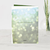 エメラルド記念日の夫グリーティングカード。 カード (裏面)