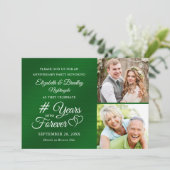 エメラルド記念日ハート YEARS INTO FOREVER 招待状 (スタンド正面)