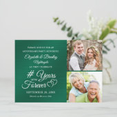 エメラルド記念日ハート YEARS INTO FOREVER 招待状 (スタンド正面)