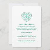 エメラルド記念日 35周年 写真招待状 招待状 (裏面)