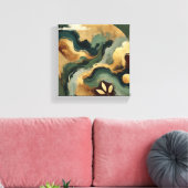 エメラルド調和 キャンバスプリント (インサイチュ (リビング))