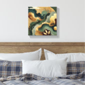 エメラルド調和 キャンバスプリント (インサイチュ (寝室))