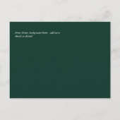 エメラルド金ゴールドアゲート – 結婚式DATE予算を保存 ポストカード (裏面)