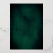 エメラルド金ゴールドクラウンバラテーマキンセアニェラ 箔招待状 (裏面)