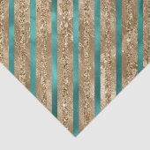 エメラルド金ゴールドグリーングリッターストライプズ 薄葉紙 (詳細)