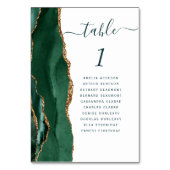 エメラルド金ゴールドゲート緑の結婚スクリプト テーブルナンバー (裏面)