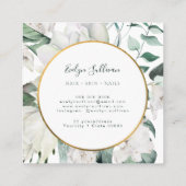 エメラルド金ゴールドサークル名刺 スクエア名刺 (裏面)