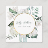 エメラルド金ゴールドサークル名刺 スクエア名刺 (正面)