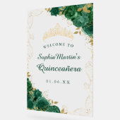 エメラルド金ゴールドスワールフローラキンセアニェラアクリルサイン アクリルサイン (傾斜)