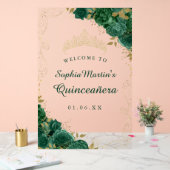 エメラルド金ゴールドスワールフローラキンセアニェラアクリルサイン アクリルサイン (ウェディング)