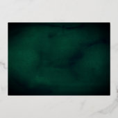 エメラルド金ゴールドバタフライドレスキンセアニェラ 箔招待状 (裏面)