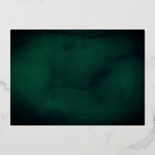 エメラルド金ゴールドバタフライドレスキンセアニェラ 箔招待状 (裏面)