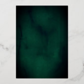 エメラルド金ゴールド書結婚文字 箔招待状 (裏面)