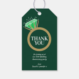 エメラルド55結婚周年記念パーティーリング ギフトタグ