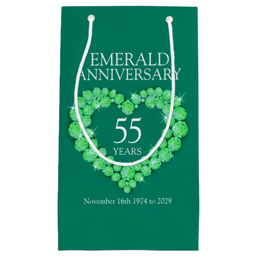エメラルド55結婚周年記念写真バッグ スモールペーパーバッグ (正面)