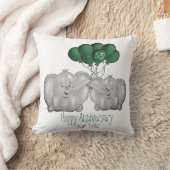 エメラルド55結婚周年記念象贈与 クッション (ブランケット)