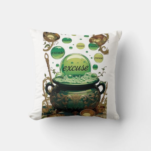 エメラルド・エクスキューズ・コールドロン・グラフィックTシャツ クッション (正面)