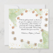 エメラルド エレガンス フラワール サンクス カード (裏面)