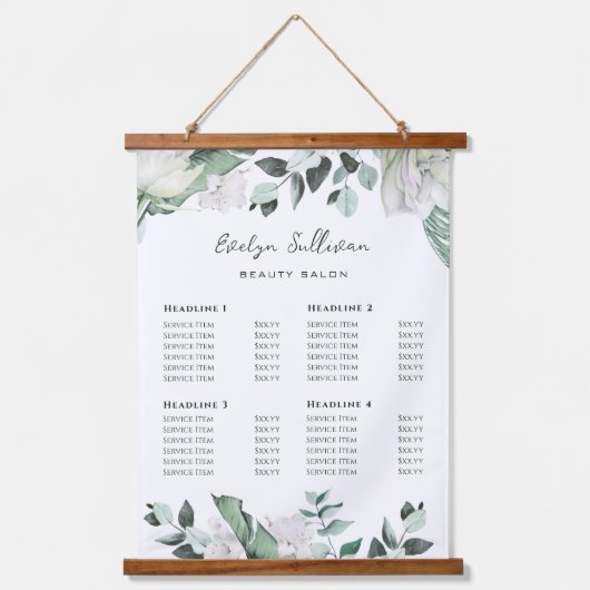 エメラルド・グリーンつるリー価格表安タペストリー 吊り下げ型タペストリー (正面)