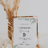 エメラルド・グリーンの結婚プラグ抜き式のサイン 招待状