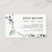 エメラルド・グリーン・ビジネス・カード 名刺 (裏面)