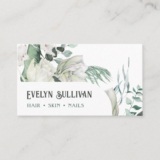 エメラルド・グリーン・ビジネス・カード 名刺 (正面)