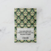 エメラルド & ゴールド アートデコ サンキューカード (内部)