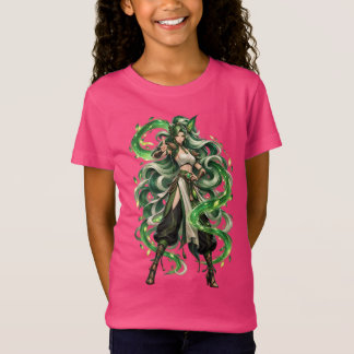 エメラルド・サーペント・ゴッデス ファンタジーTシャツ Tシャツ