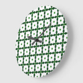 エメラルド・ジェムストーン・アート、グリーン ラージ壁時計 (傾斜)