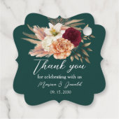 エメラルド バーガンディ フラワル サンクス フェイバータグ (裏面)