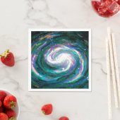 エメラルド&パープル銀河系 スタンダードカクテルナプキン (インサイチュ)