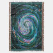 エメラルド&パープル銀河系 スローブランケット (正面縦)
