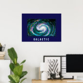 エメラルド&パープル銀河系 ポスター (ホームオフィス)