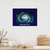 エメラルド&パープル銀河系 ポスター (キッチン)