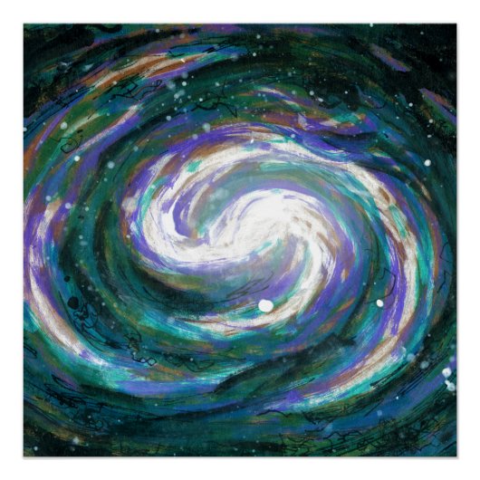 エメラルド&パープル銀河系 ポスター (正面)