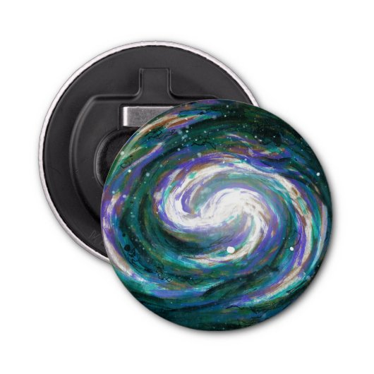 エメラルド&パープル銀河系 栓抜き (正面)