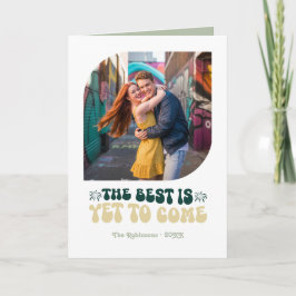 エメラルド ラックス シャンパン レトロ ニュイヤー フォト シーズンカード