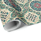 エメラルド ルビー サファイア ジオメトリック ギフト ラッピング ラッピングペーパー (ロールコーナー)