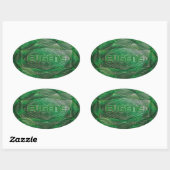 エメラルド 楕円形シール (シート)