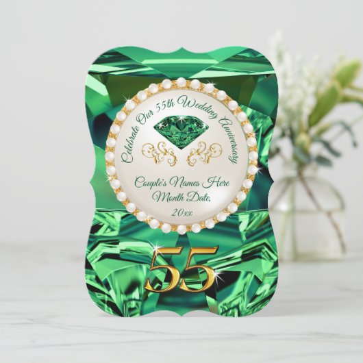 エメラルド, 結婚55周年記念式典 招待状 (スタンド正面)