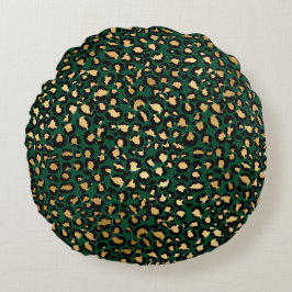 エメラルド&金ゴールドサファリシリーズデザイン1 ラウンドクッション