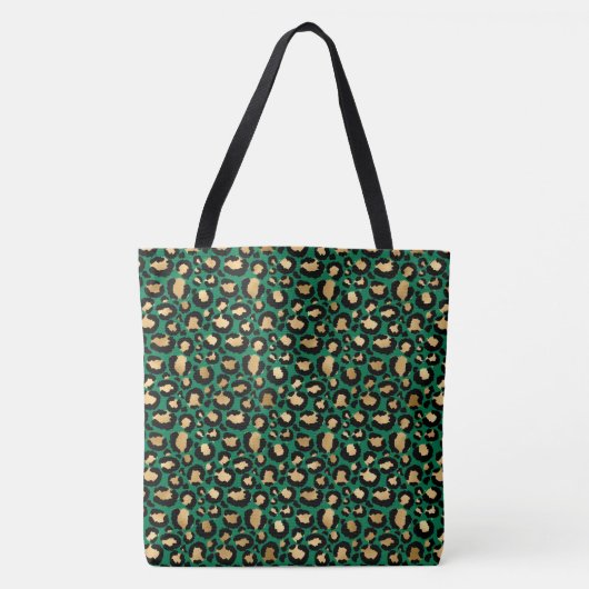 エメラルド&金ゴールドサファリシリーズデザイン3 トートバッグ (正面)