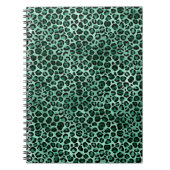 エメラルド&金ゴールドサファリシリーズデザイン9 ノートブック (正面)