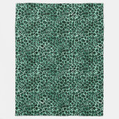 エメラルド&金ゴールドサファリシリーズデザイン9 フリースブランケット (正面)