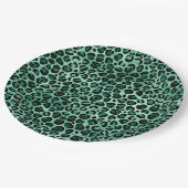 エメラルド&金ゴールドサファリシリーズデザイン9 ペーパープレート (アングル)