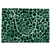 エメラルド&金ゴールドサファリシリーズデザイン9 ラージペーパーバッグ (裏面)