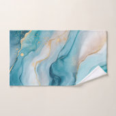 エメラルド&金ゴールドマーブルエレガンス ハンドタオル (ハンドタオル)